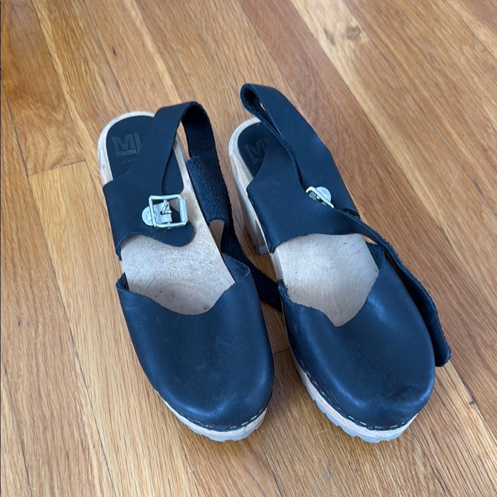 MIA Black Mules Comfortable Slip-On Shoes